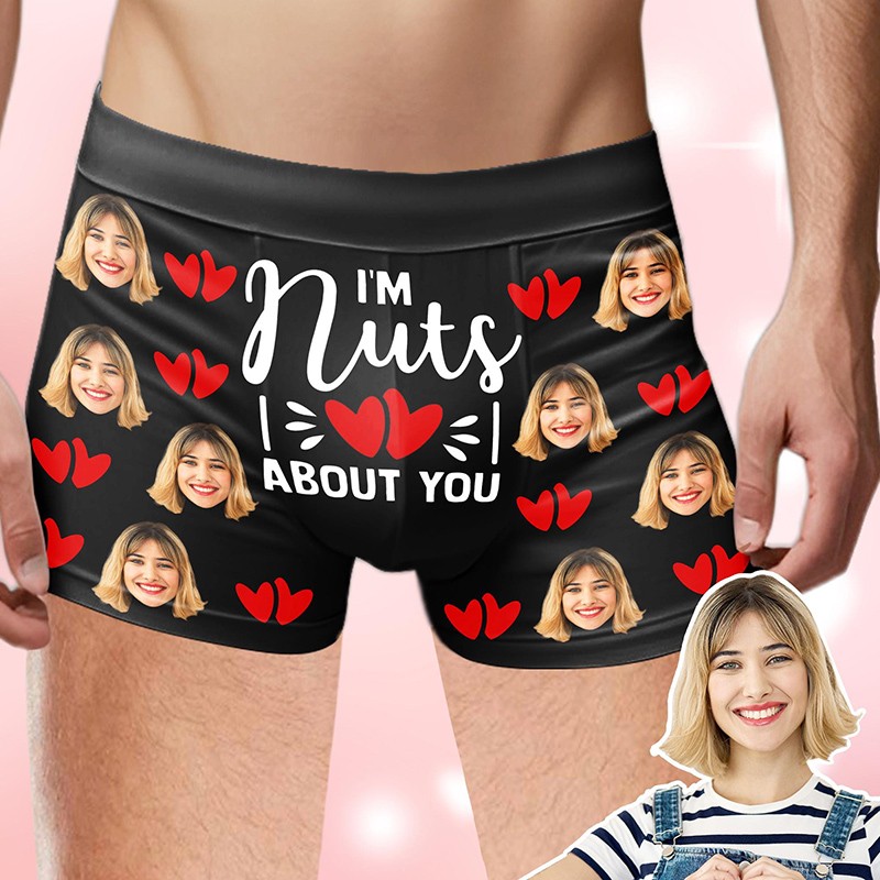 Personalized Boxers for Husband Custom Face Underwear Funny Wedding Gift for Bridegroom Anniversary Gift