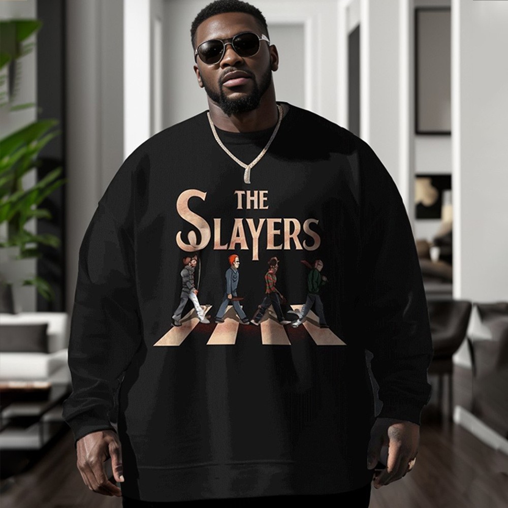 Halloween Men's Plus Size Street Fashion The Slayers Print Hoodie Sweatshirt Tshirt