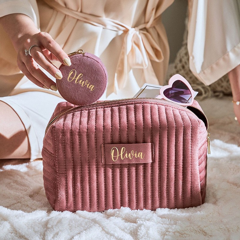 Personalized Makeup Bag Bride Toiletry Bag Bridesmaid Gifts Travel Toiletry Bag Bridal Party Gift