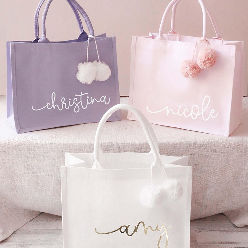 Personalized Tote Bag for Girls with Name  Proposal Gift Bag Idea Bridal Party Gift