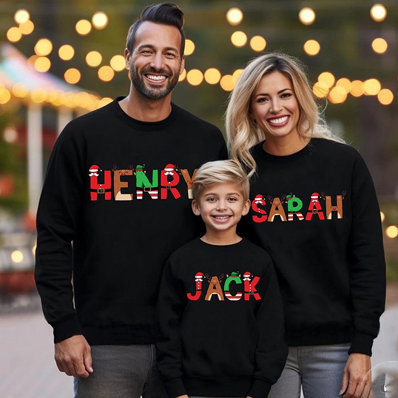 Custom Christmas Matching Family Christmas Outfit  Sweatshirt Hoodie Christmas Gift