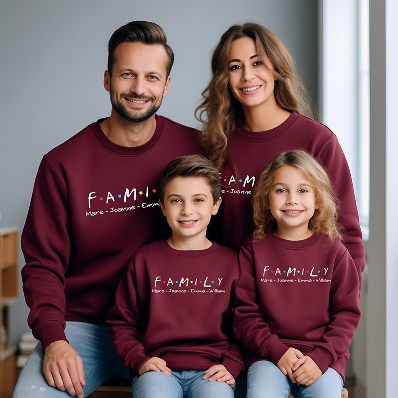 Custom Christmas Sweatshirts for Family Custom Sibling Sweatshirts Matching Family Christmas partner look