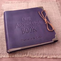 Personalized Genuine Leather Photo Album Our Adventure Book Valentine's Day Anniversary Gift For Couple