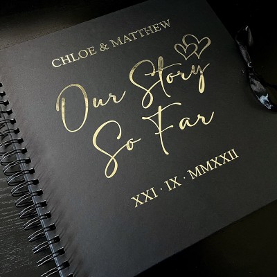 Our Story So Far Personalized Couples Scrapbook Valentine's Anniversary Photo Album Couple Gifts 